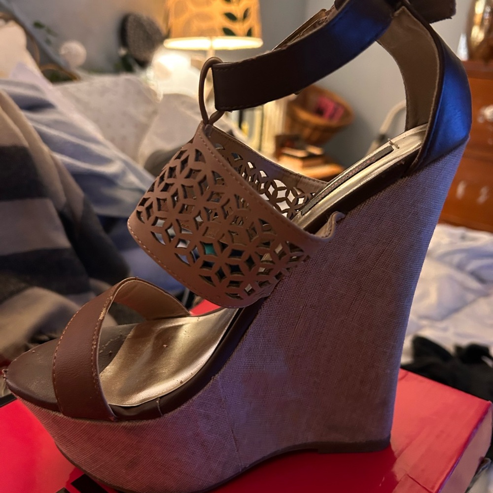 Brown Wedge Sandals